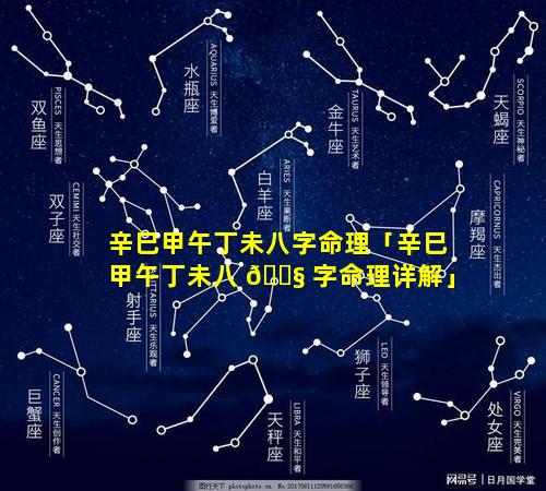 辛巳甲午丁未八字命理「辛巳甲午丁未八 🐧 字命理详解」